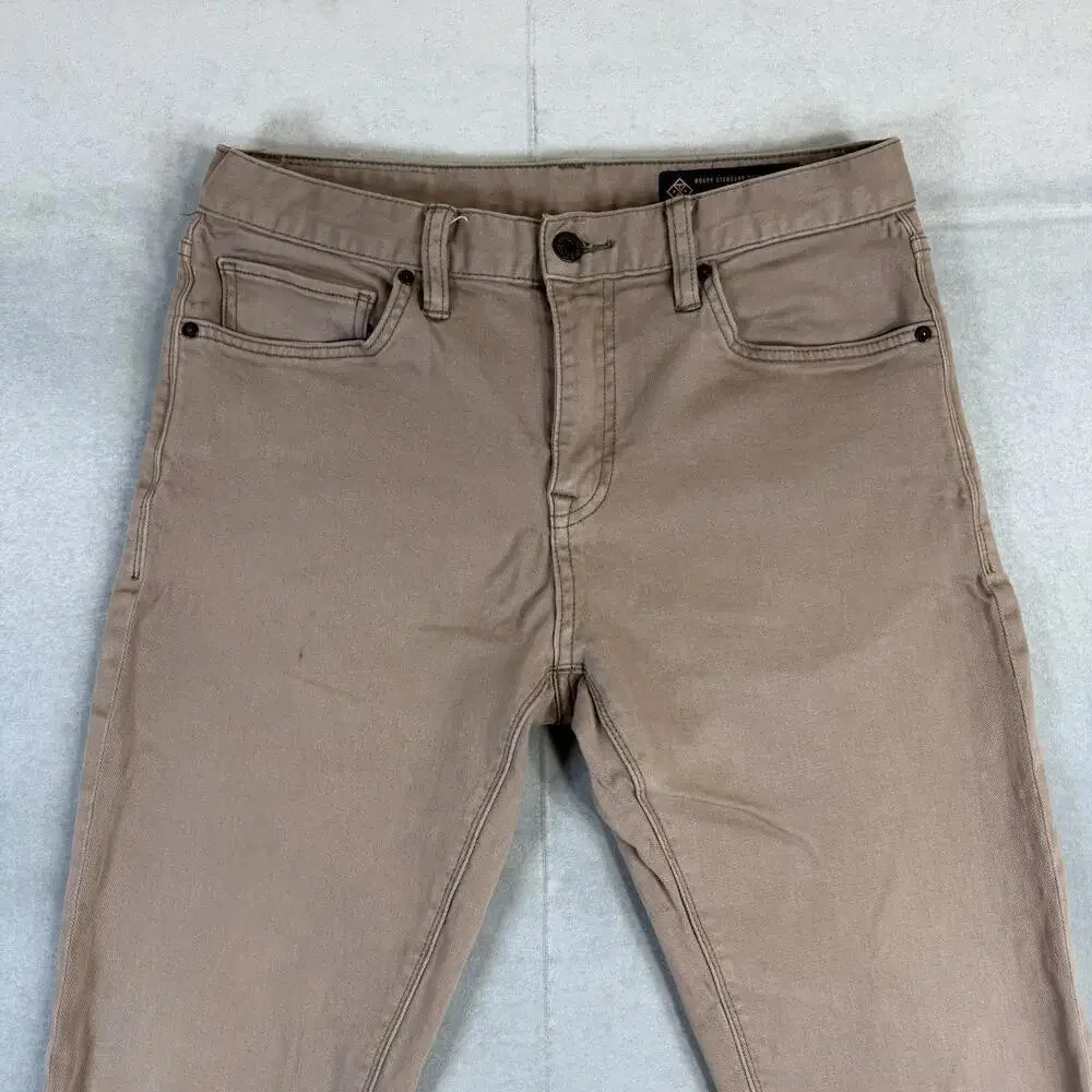 Roark Jeans Mens 31 Beige Standard Slim Fit Stretch Hwy 133 Denim